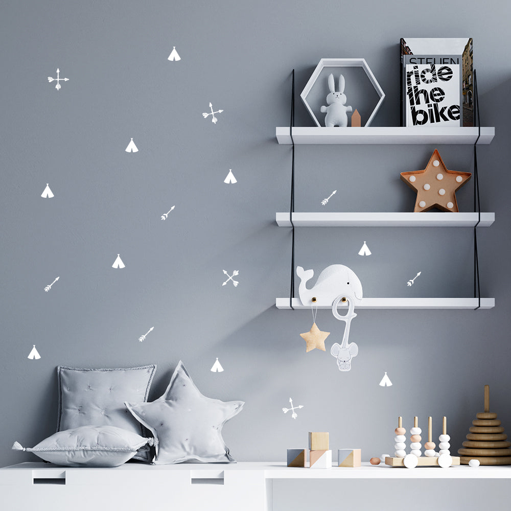 Stikea bela Šatorčići i strelice