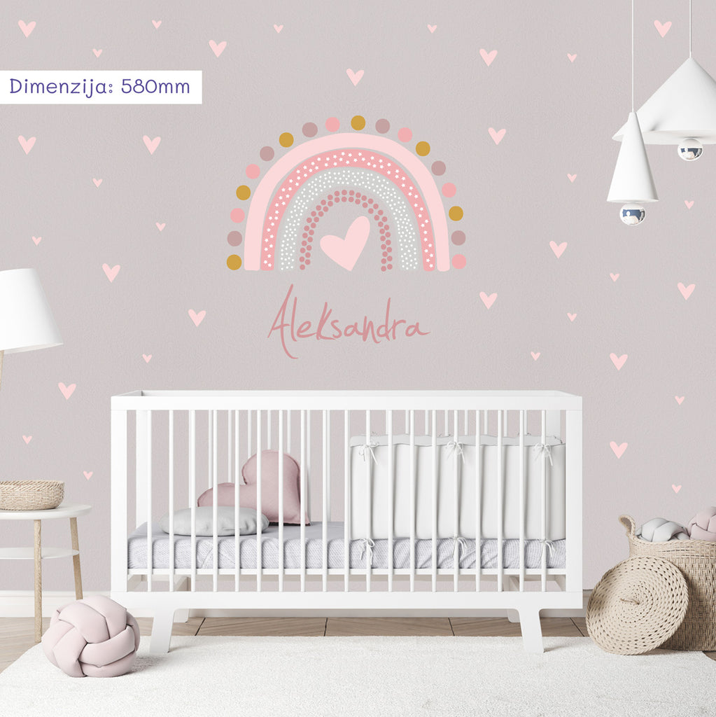 dekoracija Stikea Velika duga "Srca" sa natpisom