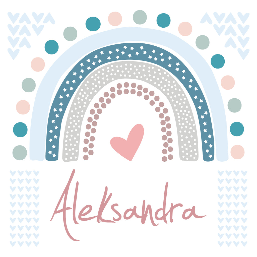 dekoracija Stikea Velika duga "Srca" sa natpisom