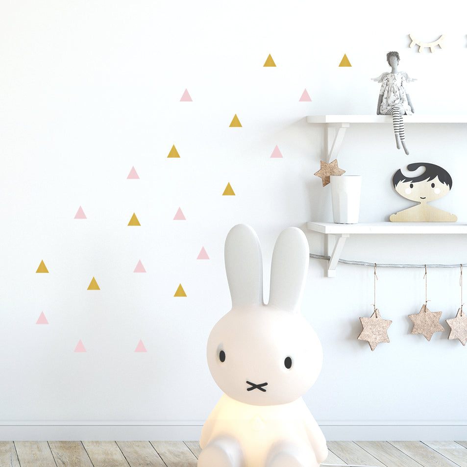 Stikea zlatna/baby roze Trouglići